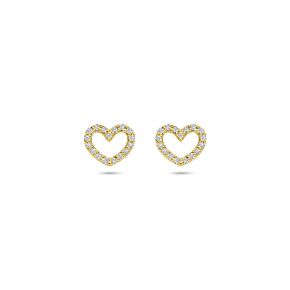 boucles d'oreille clous cœur diamant de culture 0.19ct (2x 0.095ct) g vs 6,5 mm
