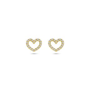 oorknoppen hartje lab grown diamant 0.19ct (2x 0.095ct) g vs 6,5 mm