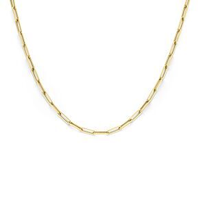 9k collier paperclip vierkante buis 3,0 mm 45 cm