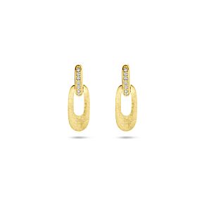 oorhangers poli/mat diamant 0.04ct (2x 0.02ct) h si 16 mm