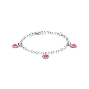 armband emaille hartjes 13 - 15 cm