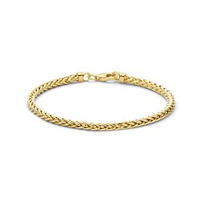 9k armband vossestaart 3,0 mm 18,5 cm massief