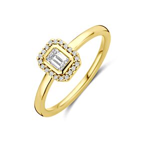 ring diamant 0.31ct h si halo