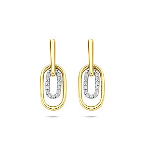oorhangers diamant 0.08ct (2x 0.04ct) h si 20 mm