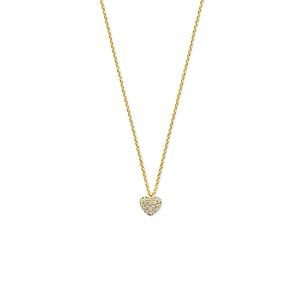 collier hartje diamant 0.09ct  h si 40 + 2 + 2 cm