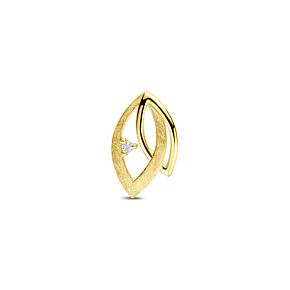 hanger poli/mat diamant 0.02ct h si 15,5 mm