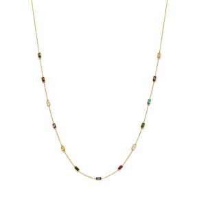 9k collier gekleurd zirkonia 41 - 43 - 45 cm