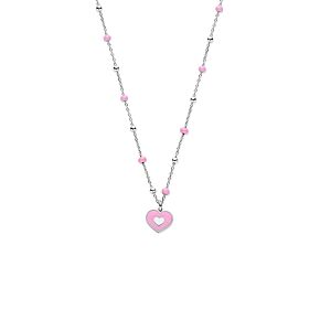 collier emaille hartje 36 + 4 cm
