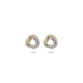 boucles d'oreilles diamant 0.19ct (2x 0.095ct) h si 8 mm