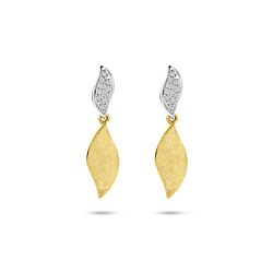 oorhangers poli/mat diamant 0.06ct (2x 0.03ct) h si 24 mm
