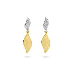 oorhangers poli/mat diamant 0.06ct (2x 0.03ct) h si 24 mm