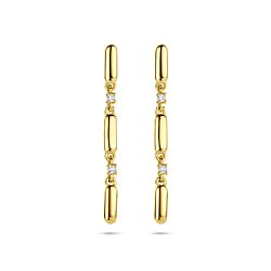 oorhangers diamant 0.06ct (2x 0.03ct) h si 32 mm