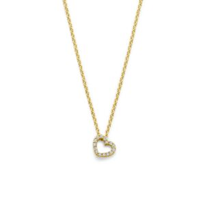 collier hartje diamant 0.04ct h si 40 - 42 - 44 cm