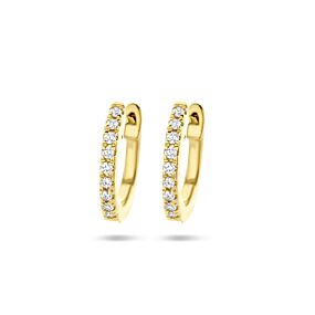 klapoorringen diamant 0.06ct (2x 0.03ct) h si