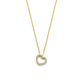 collier hartje diamant 0.06ct h si 40 - 42 - 44 cm