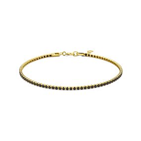 tennisarmband zwart spinel 1,5 mm 16,5 - 18 cm