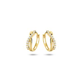 9k zirconia hoop earrings 12.5 mm
