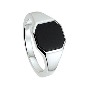 zegelring massief onyx