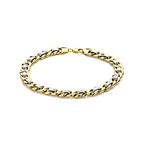 armband geslepen gourmette massief 8 mm