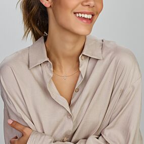 hanger morganiet en diamant 0.08ct h si halo