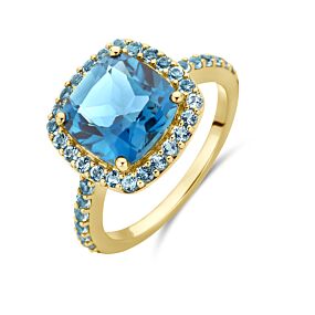 ring london blue en blauw topaas