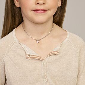 collier emaille hartje 36 + 4 cm