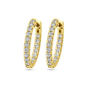 boucles d'oreilles à clip diamant de culture 0,36 ct (2x 0,18 ct) h si