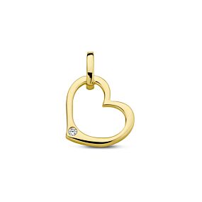 hanger hart en diamant 0.01ct h p1