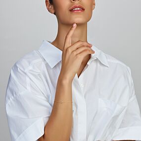 9k bracelet cœurs 16 - 17 - 18 cm