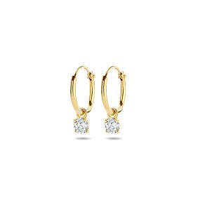 oorringen met hangers zirkonia 14 mm