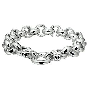 bracelet maille jaseron 11 mm avec grand fermoir à ressort