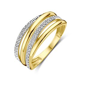bague zircon bicolore estampillée