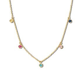 collier meerdere kleuren zirkonia 40 - 42 - 44 cm