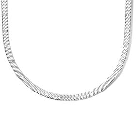 collier slang plat 4,3 mm 40 + 4 cm