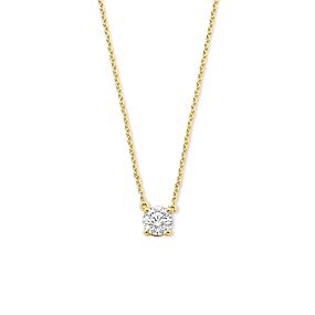 collier lab grown diamant 0.25ct g vs 41 - 43 - 45 cm