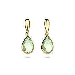 oorhangers groen amethist 20 mm