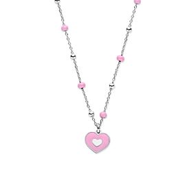 collier emaille hartje 36 + 4 cm