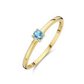ring met geboortesteen blauw topaas december