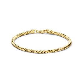 9k armband vossestaart 3,0 mm 18,5 cm massief