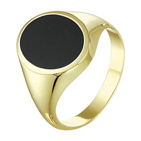 zegelring massief onyx