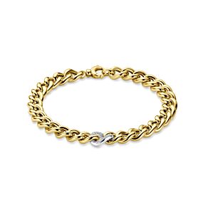 armband gourmette diamant 0.12ct h si 8,5 mm 19 cm