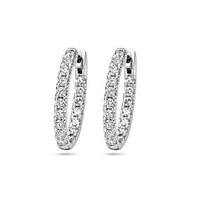 klapoorringen lab grown diamant 0.96ct (2x 0.48ct) h si 20 mm
