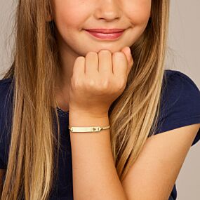 9k graveerarmband hart plaat 4,0 mm
