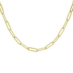 collier paperclip 3,8 mm 41 + 4 cm 3 micron