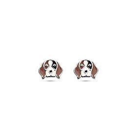 boucles d'oreille clous chien 7 mm