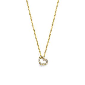 collier hartje diamant 0.04ct h si 40 - 42 - 44 cm