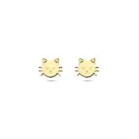boucles d'oreille clous chat 7 mm