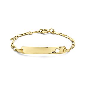 9k graveerarmband hart plaat 4,0 mm
