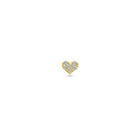 flat back piercing heart zirconia 3.5 mm