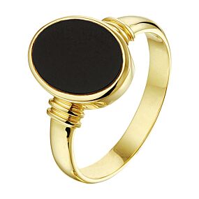 chevalière en onyx massif 11 x 8,5 mm